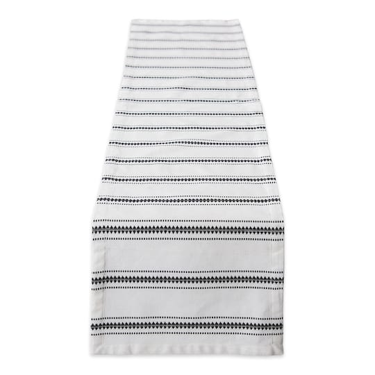 DII® 72" Black Zig Dobby Stripe Table Runner | 14" x 72" | Michaels®